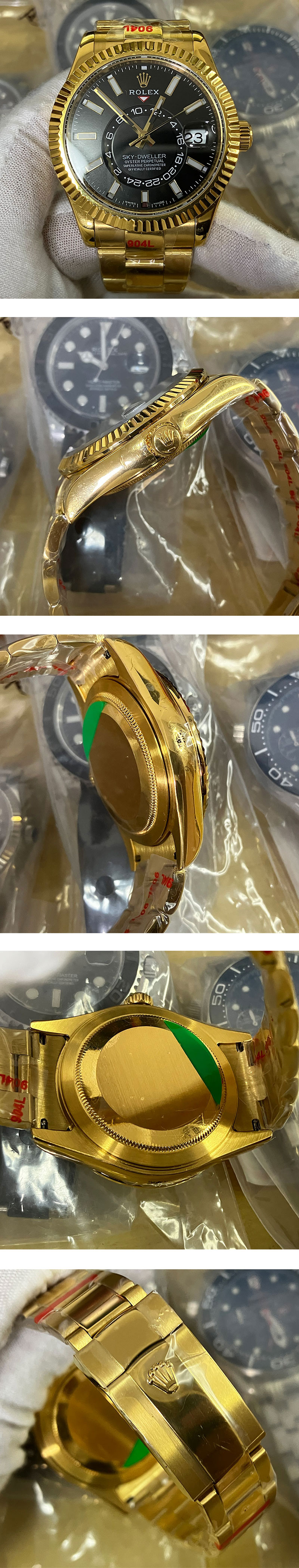 高品質ロレックスコピー時計 スカイドゥエラー 44mm ゴールド 326938